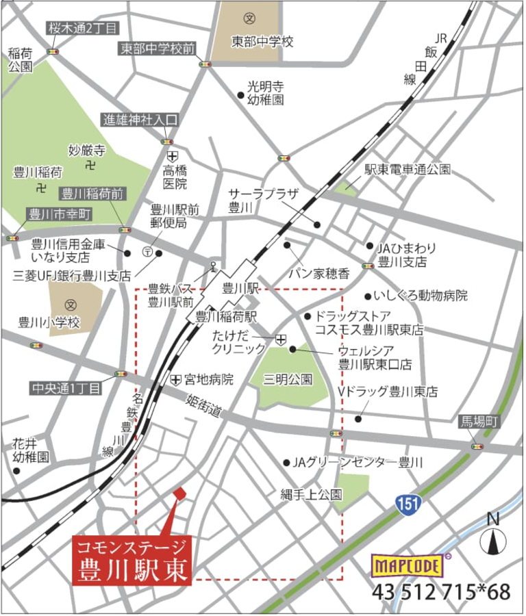 コモンステージ豊川駅東